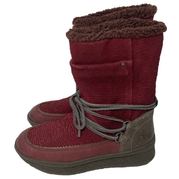 💕 NWOB OTBT Slope Women's 6.5 Faux Fleece Shearling Lined Leather Winter Boots - Picture 3 of 3